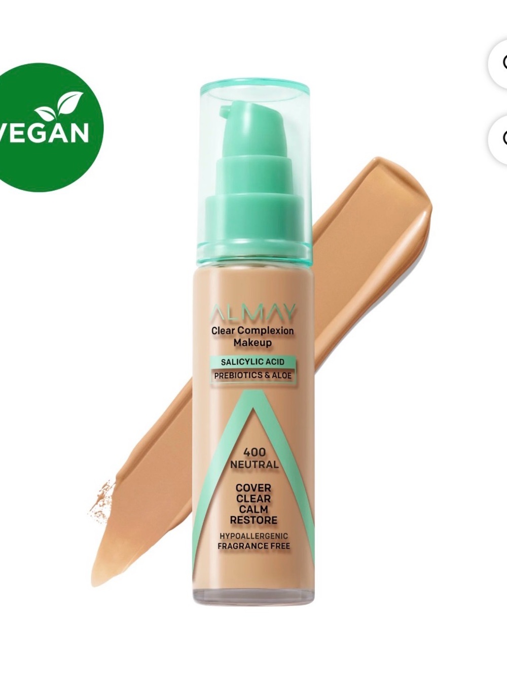 Almay Clear Complexion Makeup Foundation - 400 Neutral (Beige)